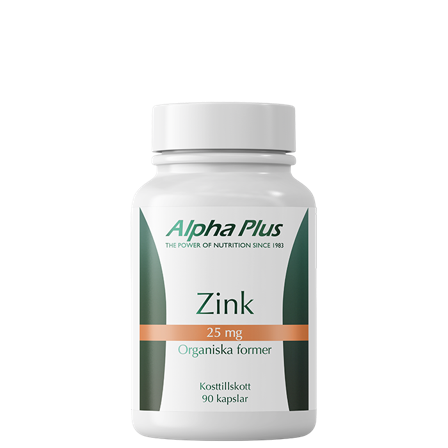 Alpha Plus Zink 25 mg 90 kapslar