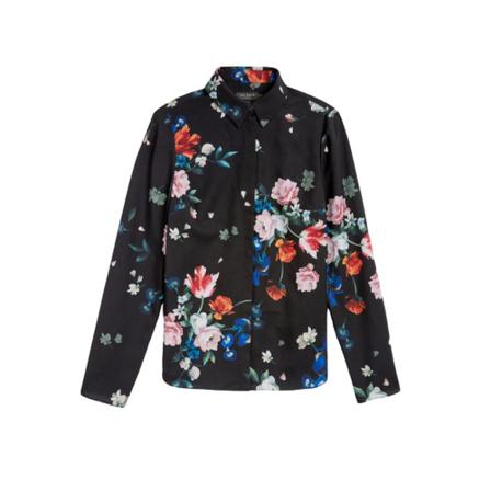Ted Baker Bloes kleurrijke bloemen , Zwart , Dames , Maat: S Longsleeve shirts