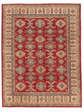 Hand Knotted Kazak Fine Rug 253X359 Wool Dark Red/Brown Large