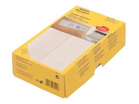 AVERY Etikett frankering 163x43mm 500/fp - Lyreco - Emballage och lagerutrustning - Etiketter och godsmärkning - Frankeringsetiketter