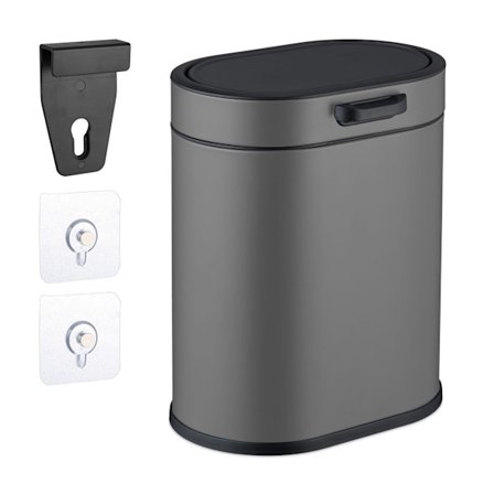 Hængende affaldsspand 5L med push-up låg til køkken/badeværelse