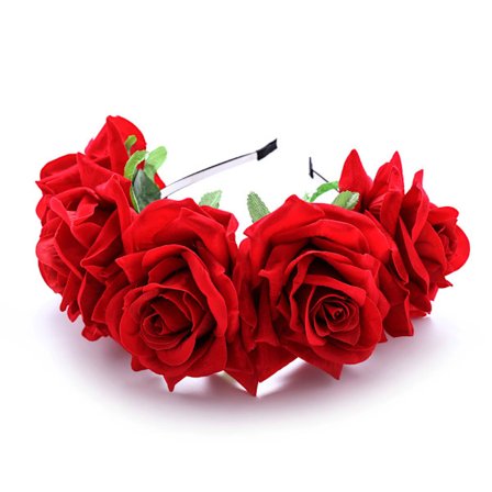 Ruusukukka kruunu Garland Festival Häähiukset Seppeleet Pannat