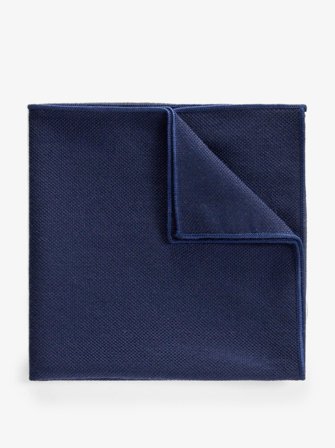 John Henric Men's Blue Pocket Square Wool Size Onesize