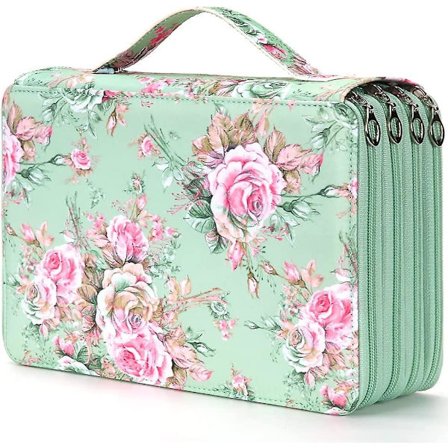 Farveblyantsholder - 200 Slots Blyantholder Med Lynlås Lukning Twill Stof Stor Kapacitet Blyant Etui Til Akvarel Penne Eller Markører, Blyant Etui