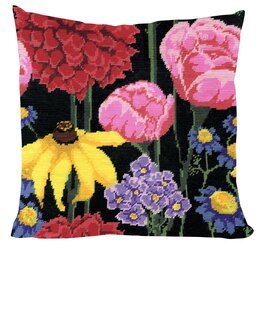 Broderipakke Pute Midnattsblomster - Design Works Crafts