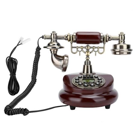 Antik Stil Trådbunden Telefon Fast Retro Telefon Europeisk Vintage Telefon Med Ljusdisplay Och Samtalslogg Granskningsfunktion Fungerar Direkt Från 