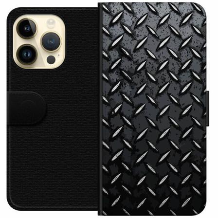 Apple Iphone 14 Pro Plånboksfodral Metalliskt Mönster