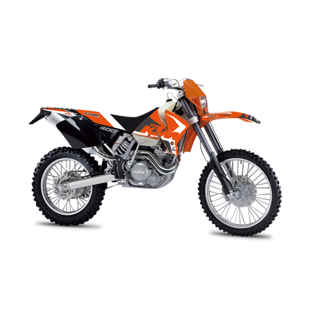 Kit Adesivi Completo Blackbird Dream 4 con Coprisella Arancio-Nero-Bianco - KTM 125 EXC 2001-2002