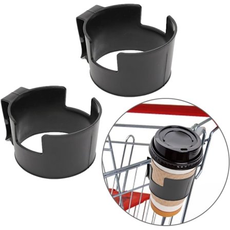 Handlekurv Koppholder 2-pakning - Bærbar Handlekurv Drikkeholder for Hengende Kaffekopp Drikkekrus Avsmalnende Kopp Plast