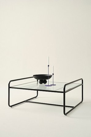 Jotex - Soffbord 100x100 Cm Glas - Stål Svart DOMINGO - Köp Soffbord hos Jotex