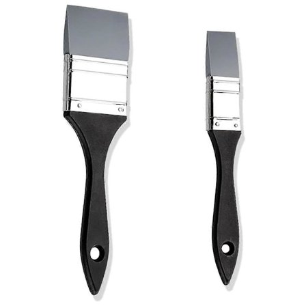 2 st Silikonpenslar, 2,5 cm och 5 cm Platt Silikonpensel, Bred och Smal Solid Fle