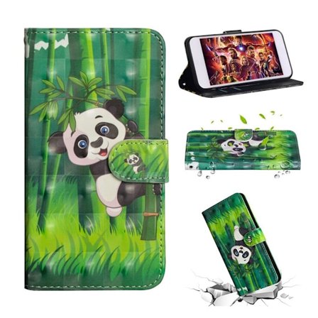 Sony Xperia L3 kuviollinen décor nahkainen suojakotelo - Panda