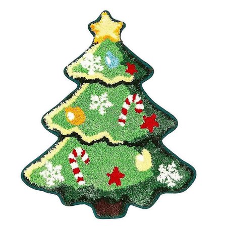 Julepynt Badeværelsesmåtte, Julepynt Tæppe, Badeværelsestæpper til Badeværelse, Juletæppe til Soveværelse, Køkken Badeværelse Stue Indretning