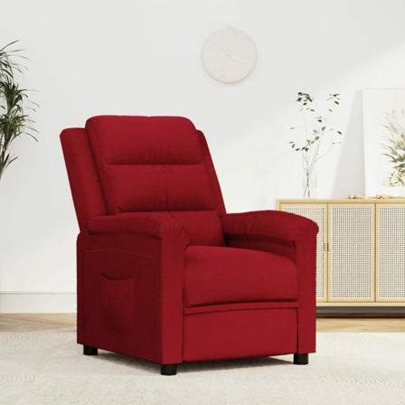 Vidaxl Reclinerfåtölj Vinröd Sammet Röd