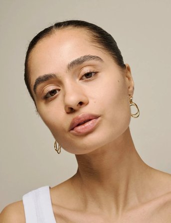 Enamel Copenhagen Earrings, Carina - Gold - ONE SIZE