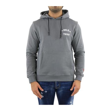 In Gold We Trust Hoodie Grå, Herre