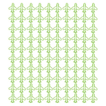 100 stk. Søte binders, flyformet design, belagt ledning, lyse farger, fancy binders for utklippsbøker [DB]