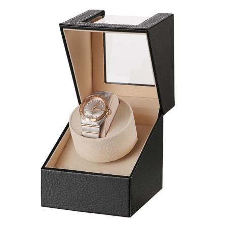 Urklocka, Presentförpackning, Självrullande Urklocka, Urlagringsdisplay, Mekanisk Urskakare (Svart, Beige Läder, Europeisk St
