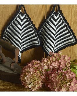 Hækleopskrift Grydelapper - Kinna Textil