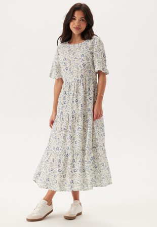 Happy Holly Butterfly Sleeve Viscose Midi Dress Klær