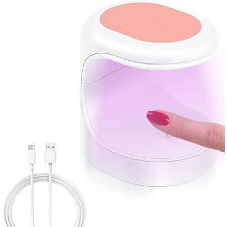 Vaaleanpunainen mini-UV-kynsilamppu, UV-kynsien kuivauslamppu geelilakoille,