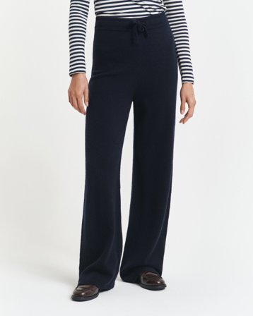 GANT Damen Strickhose aus Wolle (XXL) Marineblau