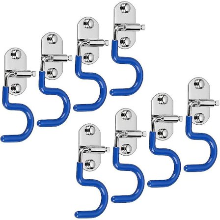 Mop och kvast hållare organizer, 8 st S-typ väggmonterad rengöringsverktyg organizer