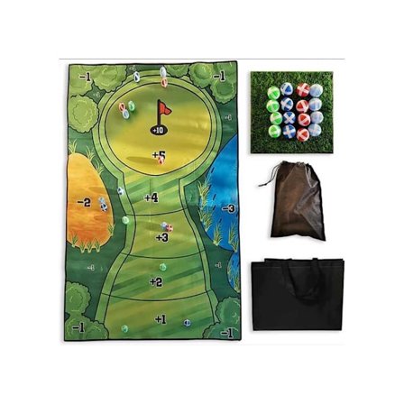 Casual Golf Spil Sæt - Inkluderer Golf Spil Matte, Golfbolde, Golf Chipping Matte, Bærepose - Mini Golfbane, Golf Træningsudstyr