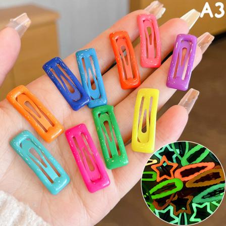 10 kpl Candy Color Luminous Star hiusklipsit lapsille tytöille Headw A3