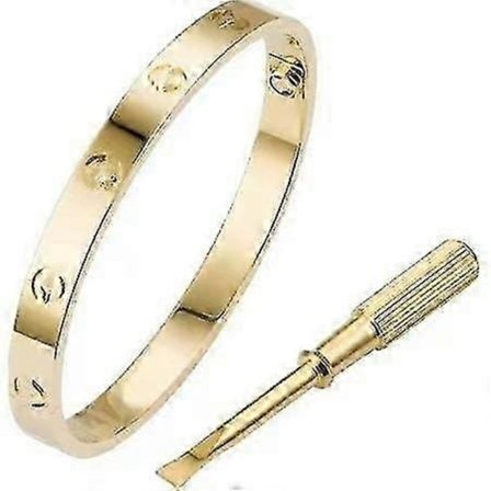 Lyxig Designer 316l Rostfritt Stål 18k Guldpläterad Brand Love Skruvmejsel