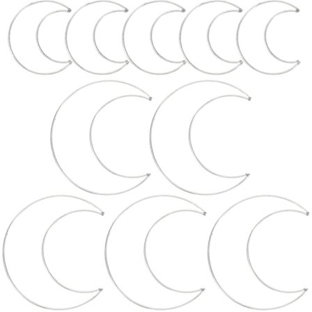 10 st Drömfångare Järnring Månformad Drömfångare Handgjord DIY Drömfångare (5 st Liten Måne+5 st Stor Måne)