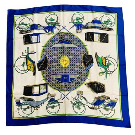 Hermès Vintage, Pre-owned Scarf Blauw, unisex, Maat:ONE Size