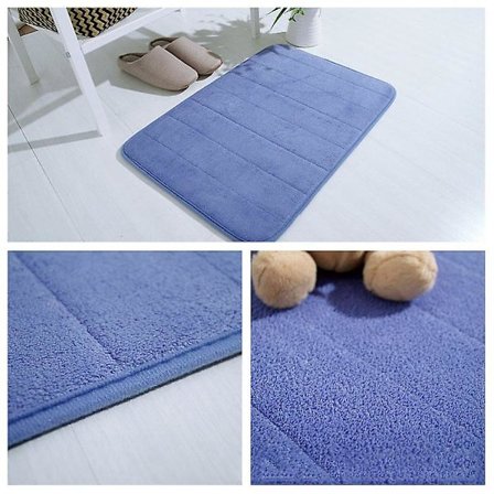 Dørmåtte til hjemmet Koral Fleece Bademåtte Tæppe Memory Foam Badeværelsesmåtte