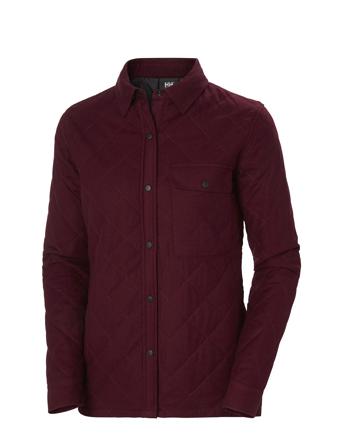 W Isfjord Insulated Shacket Sport Jackets Quilted Jackets Burgundy Helly Hansen