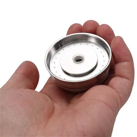 Kompatibel med Vertuo Next rustfritt stål kapsel VertuoLine påfyllbar kaffefilter, B