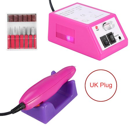 Professionel Elektrisk Neglefil Maskine Manicure Pedicure Slibning Boremaskine Sæt UK 02#