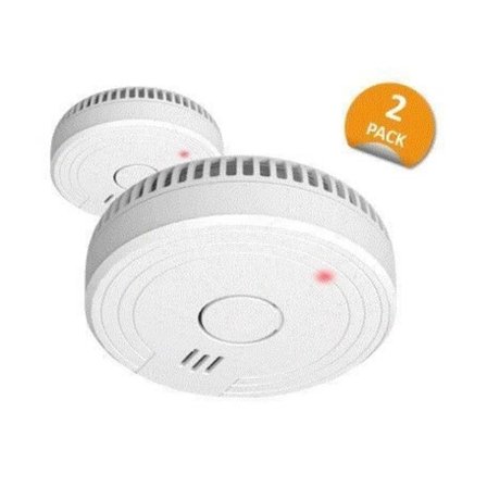(5-års batteri - Hvid) ELRO FS1805 Røgalarm med 5-års batteri og magnet - Overholder EN14604 - 2 stk.