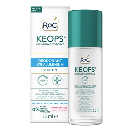 ROC Deo Roll-On 48h 0% Sali di Alluminio 30ml - Deodorante Roll-on