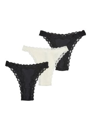 BUBBLEROOM 3-pack Ginnie Lace Edge Brazilian Black / Black / White Klær