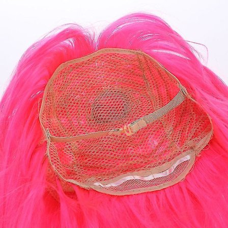 70cm Long Curly Wig With Free Wig Cap Comb Women Cosplay Costume Anime Party Bang Full Wig Rose Red