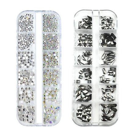 Kristall Rhinestones platta bak 3d stenar för nageldekoration hantverk