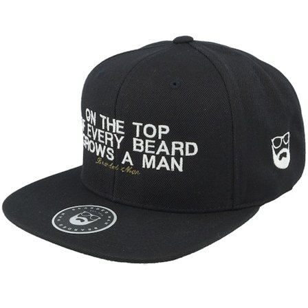 Bearded Man - Černá snapback Kšiltovka - At The Top Black Snapback @ Hatstore