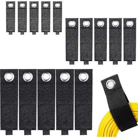 Tunga Förvaringsband 15-pack Förlängningssladdshållare Organiseringsband, Sladdomslag Hållare Fästband Kabelband För Sladdar, Slangar, Rep, Husvagn, 