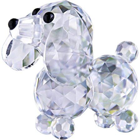 Klippet Krystall Hund Dyrefigur Samling, Glass Hund Ornament Borddekor