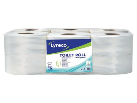 LYRECO Toalettpapper Mini Jumbo 2-lagers vit 12/fp - Lyreco - Städ och hygien - Toalettpapper och torkpapper - Toalettpapper - rulle