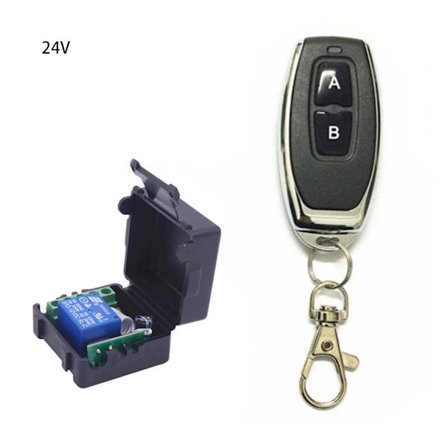Trådløs fjernkontrollbryter DC 24V 1CH Relémottakermodul RF Elektronisk lås/Lysstyring