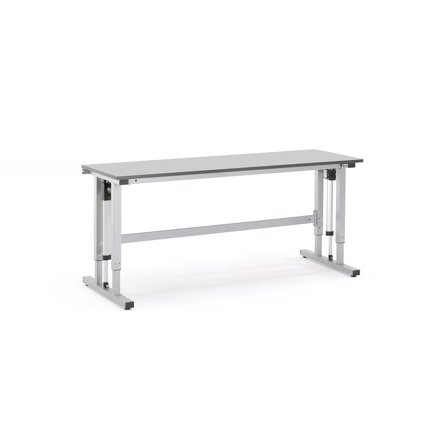 Höhenverstellbare Werkbank MOTION, elektrisch, 300 kg Belastung, 2000x600 mm