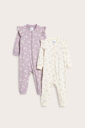Kappahl | Pyjamas i 2-pack med volanger Lila 62 | Lila