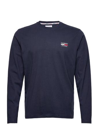 Tjm Ls Chest Logo Tee Blue Tommy Jeans