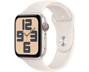 Apple Watch SE GPS + Cellular 40mm Starlight Aluminium Case with Starlight Sport Band - S/M - Fyndvara - Apple Watch SE – 40mm S/M Cellular